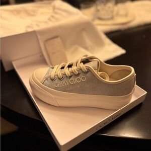 Jimmy Choo Cream Slip-On Shoes